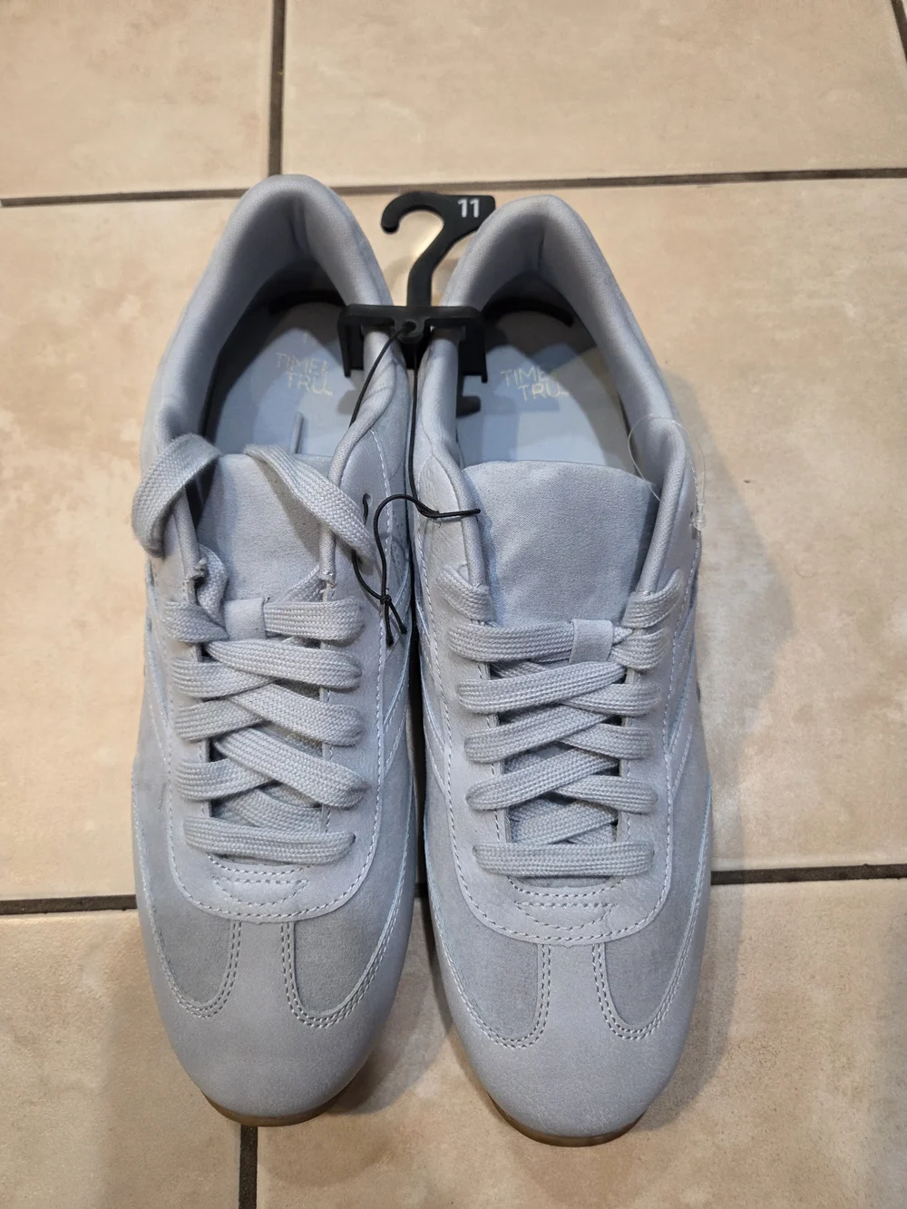 Women's Casual Suede Sneakers in Light Blue - Size 11